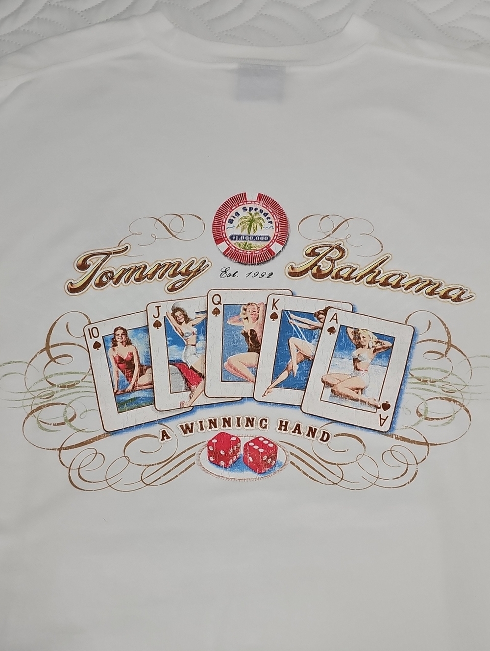 Tommy Bahama 2XL 100% Cotton White Graphic Tee NWOT
